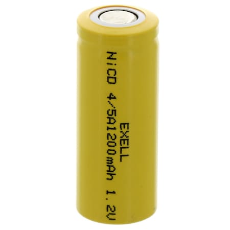Exell Battery 4/5A 1.2V 1200mAh NiCD Flat Top Rechargeable Battery EBC-301-0